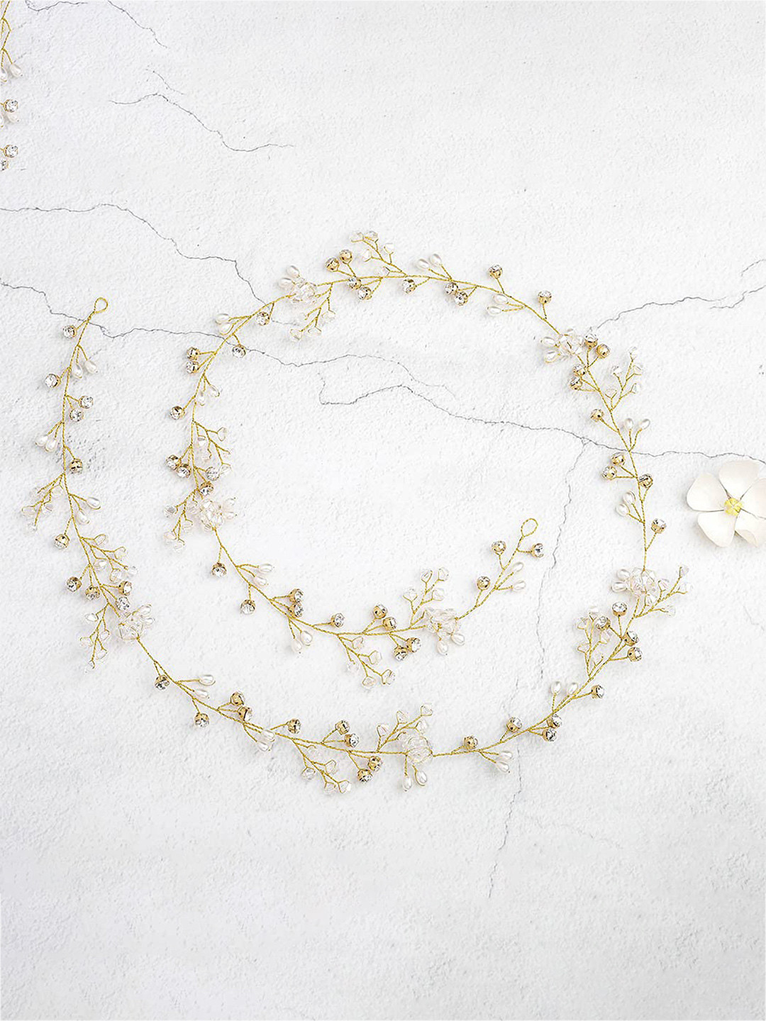 Krelin Women Gold-Toned Wedding Hair Accessory Set