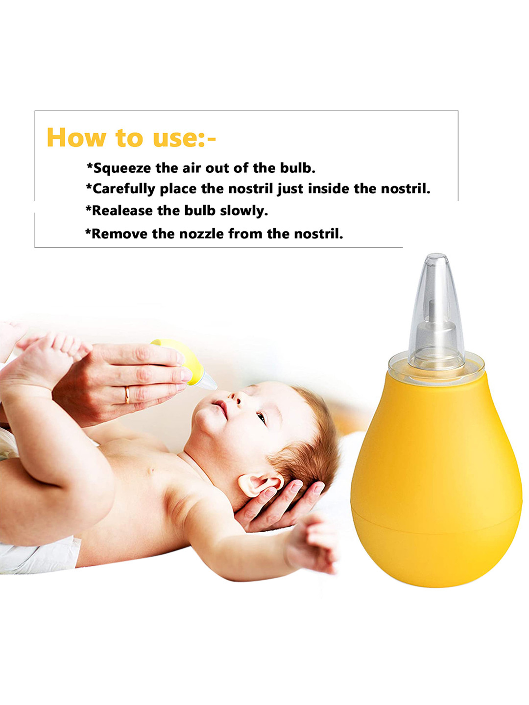 The Little Lookers Yellow Baby Nose Cleaner