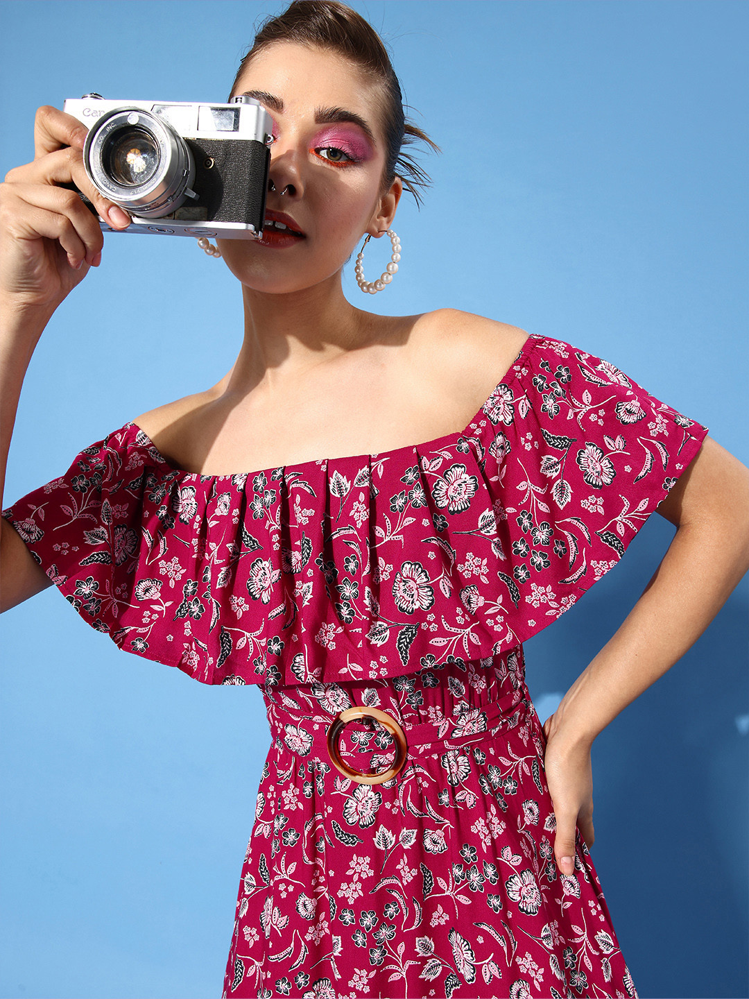 EVERYDAY by ANI Women Floral Off My Back Dress