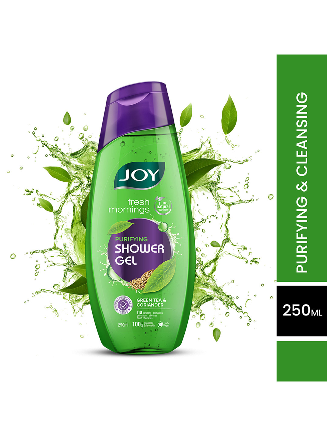 JOY Purifying Green Tea Shower Gel Body Wash For All Skin Types - 250ml