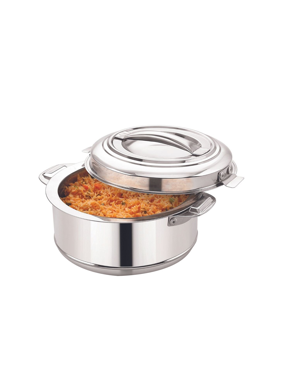 MAGNUS Silver stainless steel casserole with lid