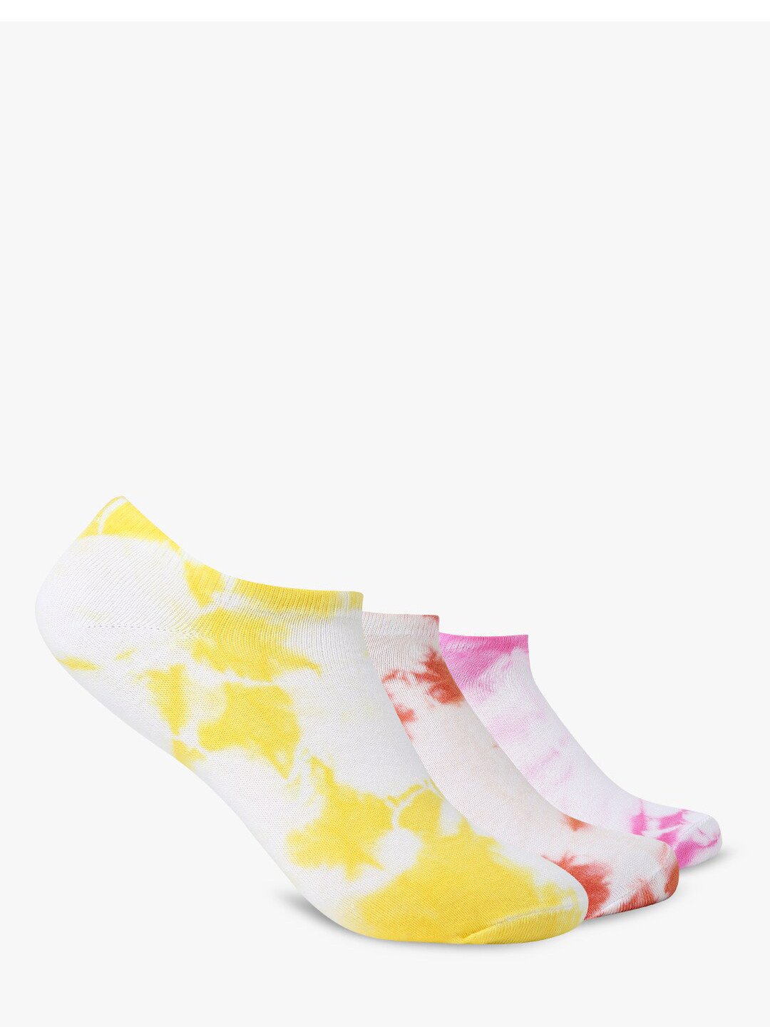 Smarty Pants Women Pack of 3 Assorted Tie & Dye Cotton Ankle Length Socks