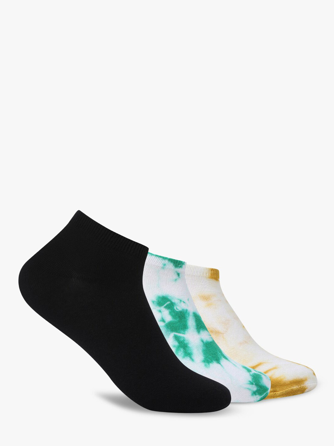 Smarty Pants Pack of 3 Black & White Cotton Ankle Length Socks