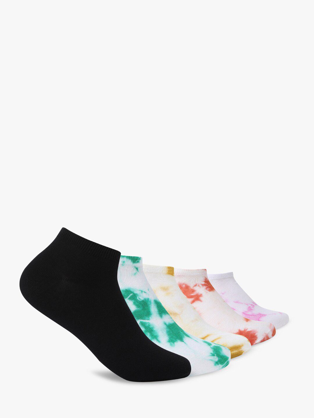 Smarty Pants Women Pack of 5 Multicolored Dyed Cotton Ankle Length Socks