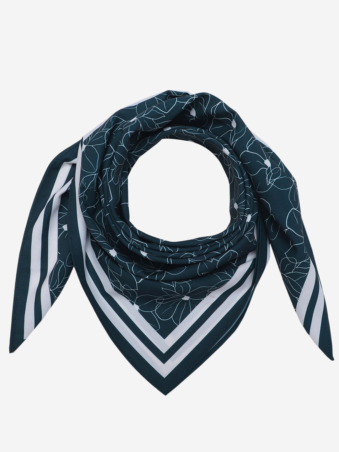 Beau Design Women White Printed Scarf