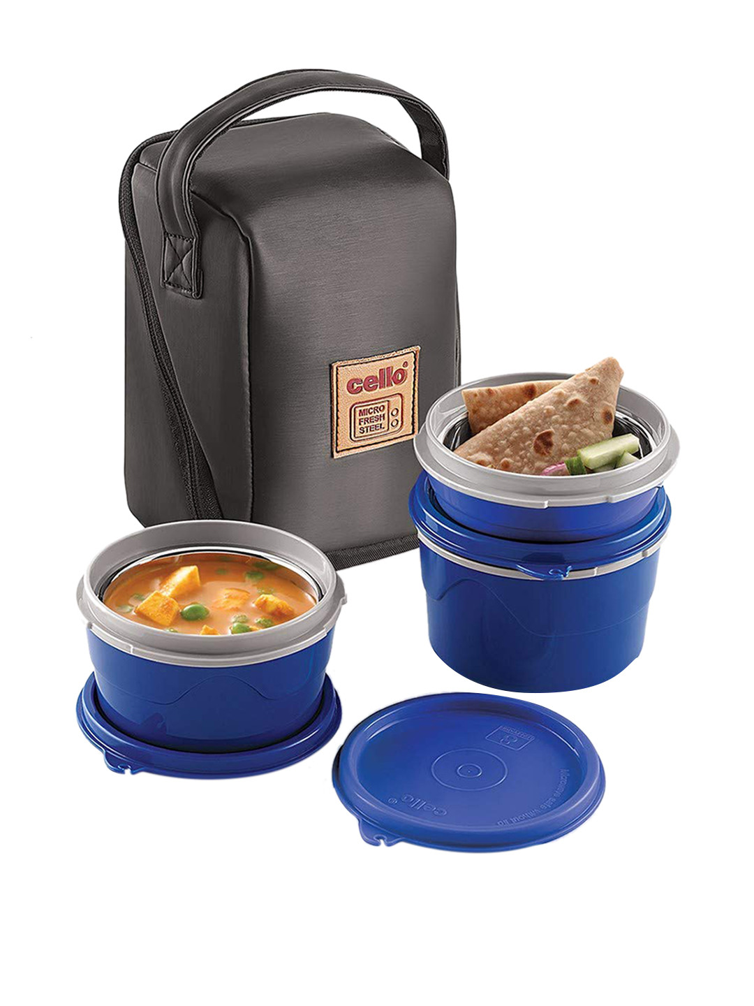 Cello Max Fresh Micro Dishwasher and Microwave Safe 4PCs Lunch Box With Spoon and Fork