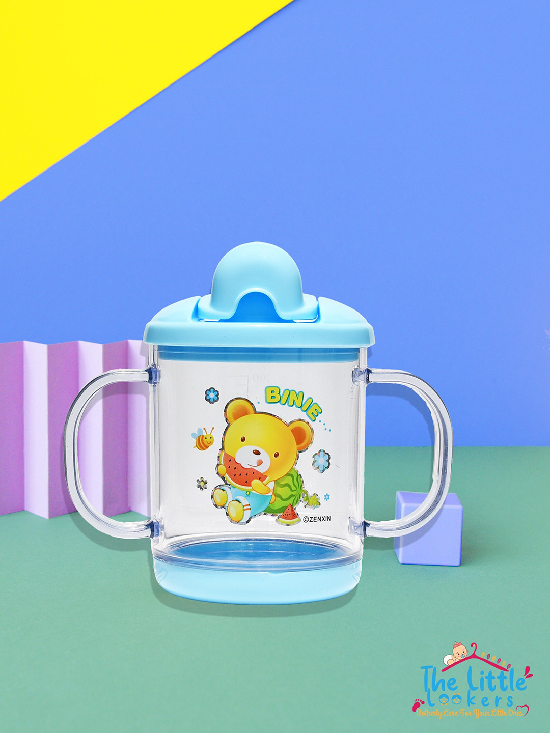 The Little Lookers Blue BPA Free Soft Spout Sipper Cups with Handles -200ml