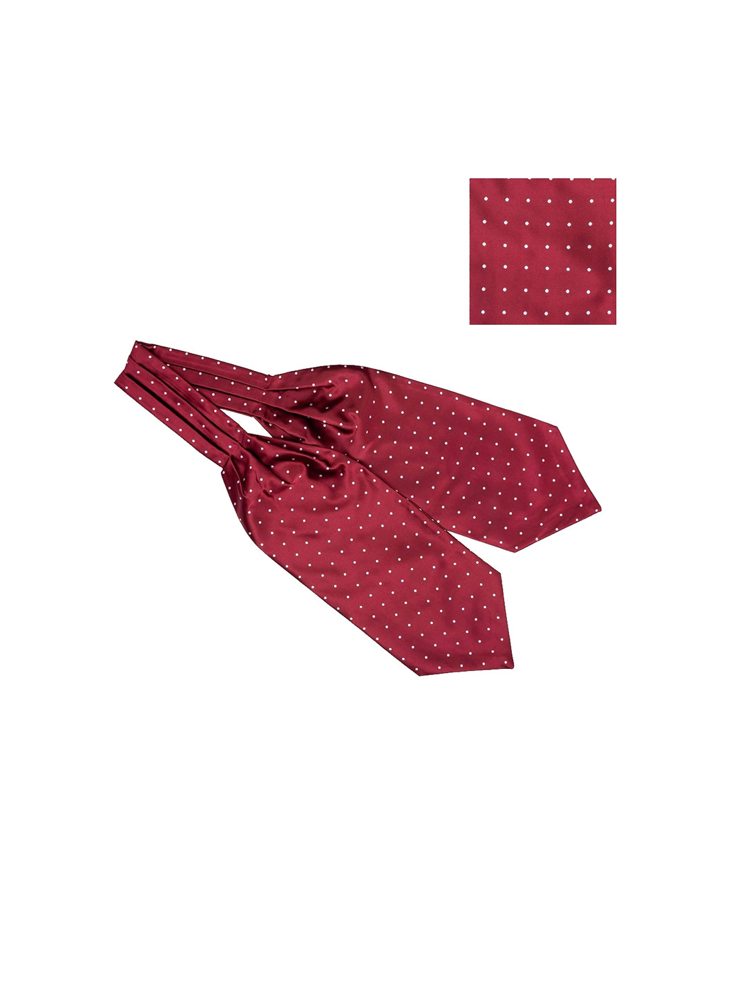 The Tie Hub Men Maroon Polka Dotted Formal Accessory Gift Set