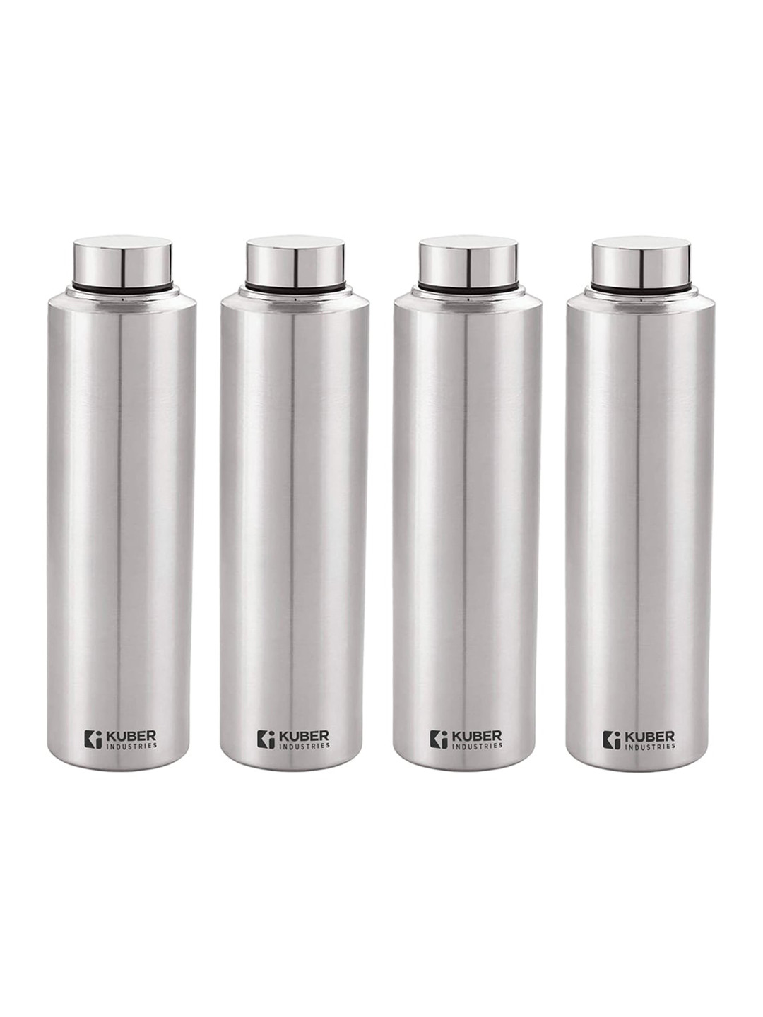 Kuber Industries Steel Stainless Steel BPA Free 4 Piece Water Bottle - 1L