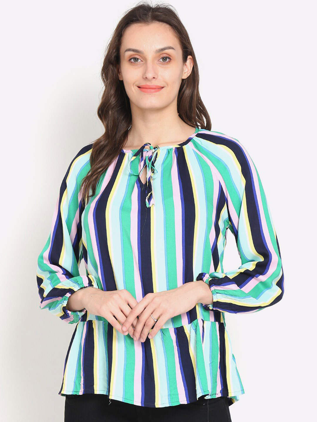NoBarr Multicoloured Striped Top