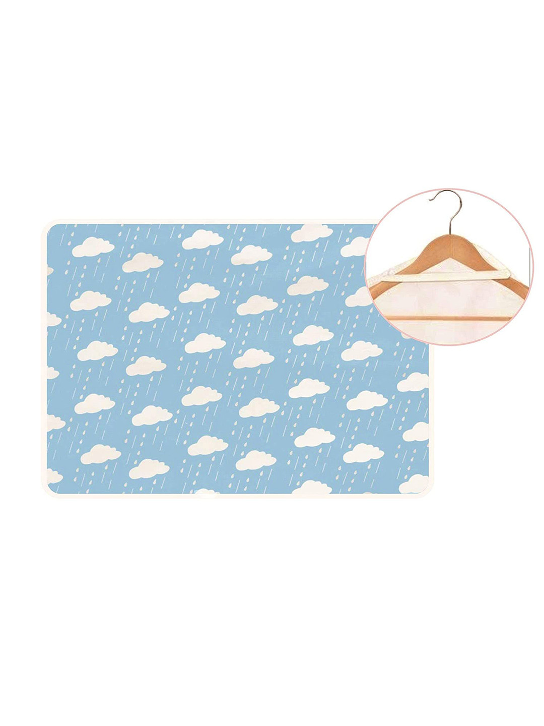 SYGA Infant Kids Blue Printed Large Bed Dry Sheet