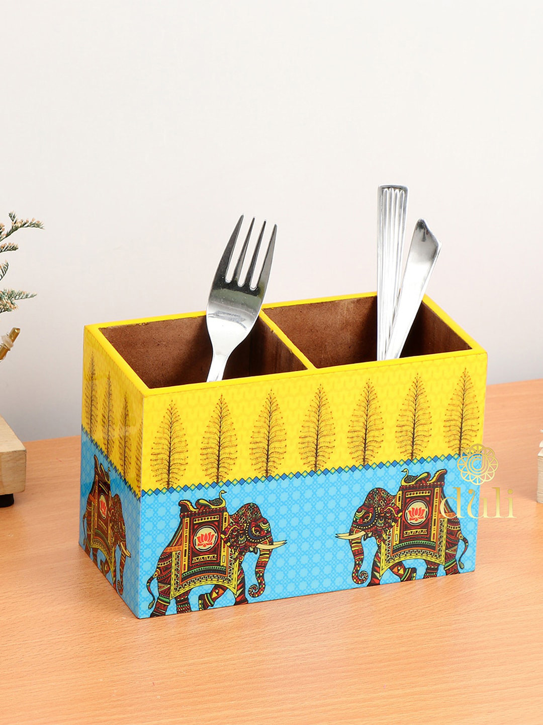 DULI Handmade Cutlery Holder in MDF Wood
