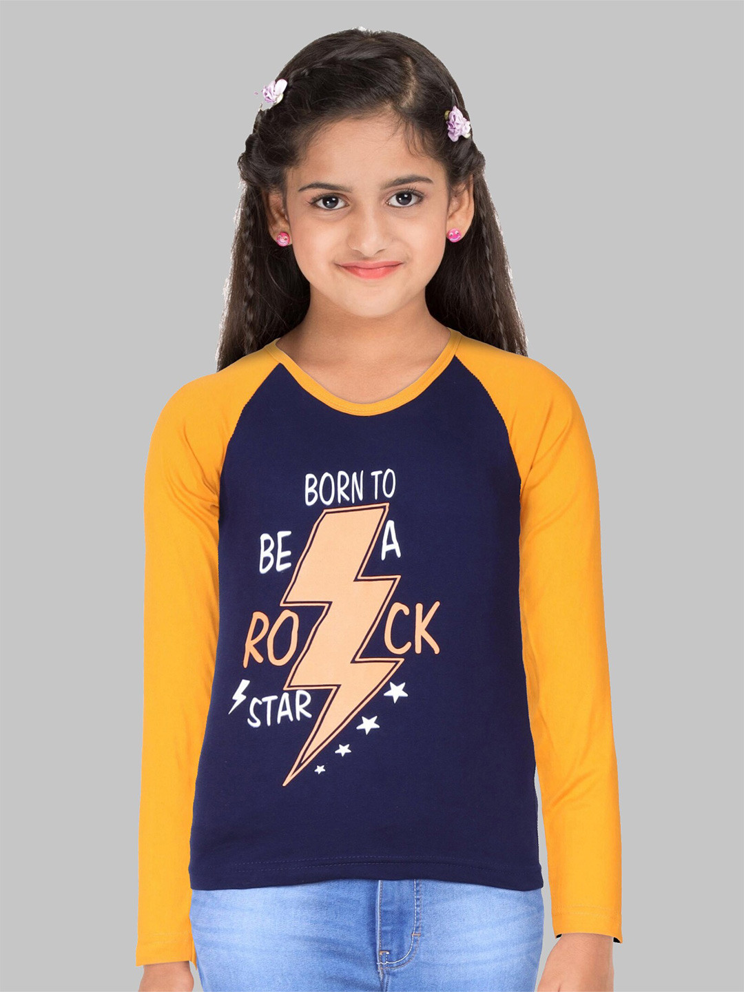 Fleximaa Kids Multicoloured Printed V-Neck Running T-shirt