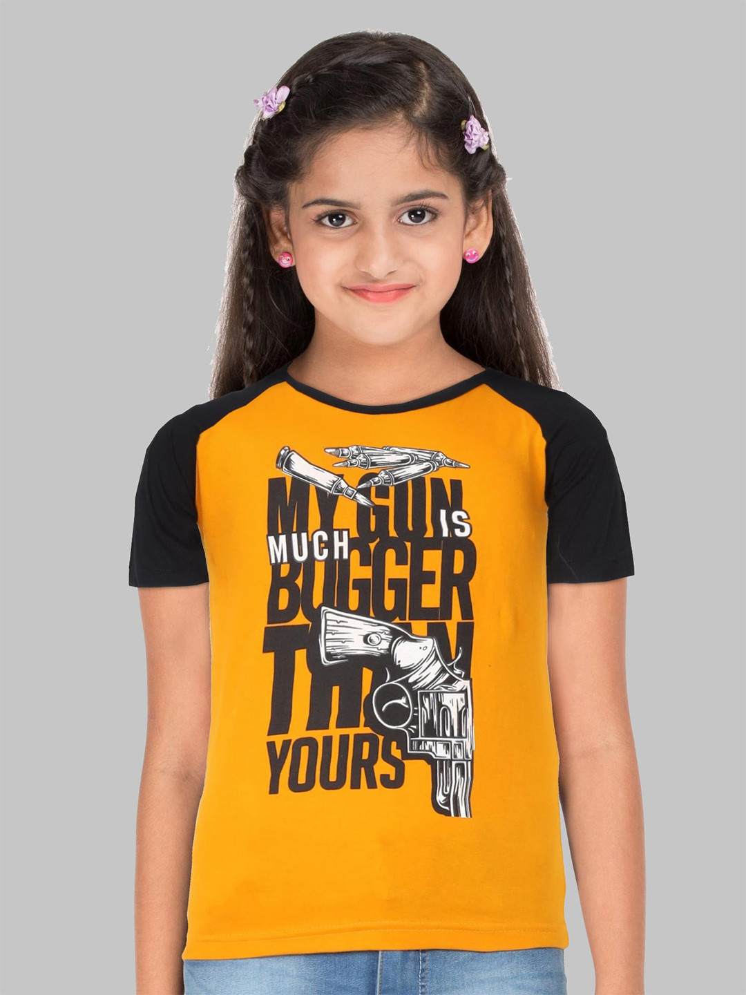 Fleximaa Kids Multicoloured Typography Printed Running T-shirt