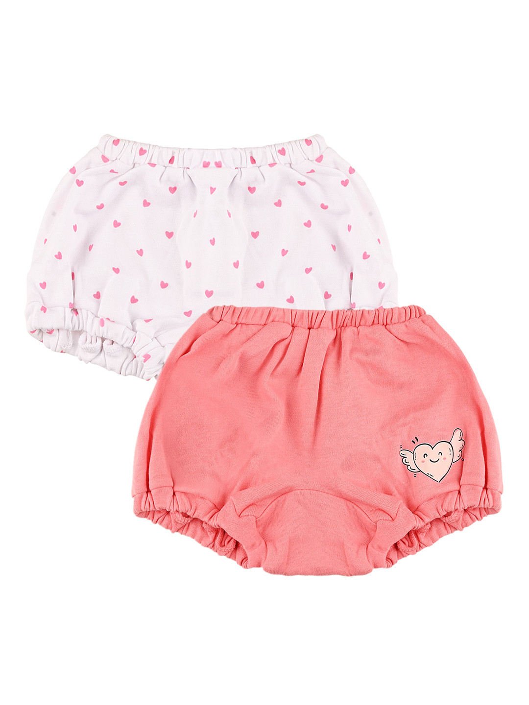 Nuluv Girls Pack Of 2 Printed Cotton Briefs