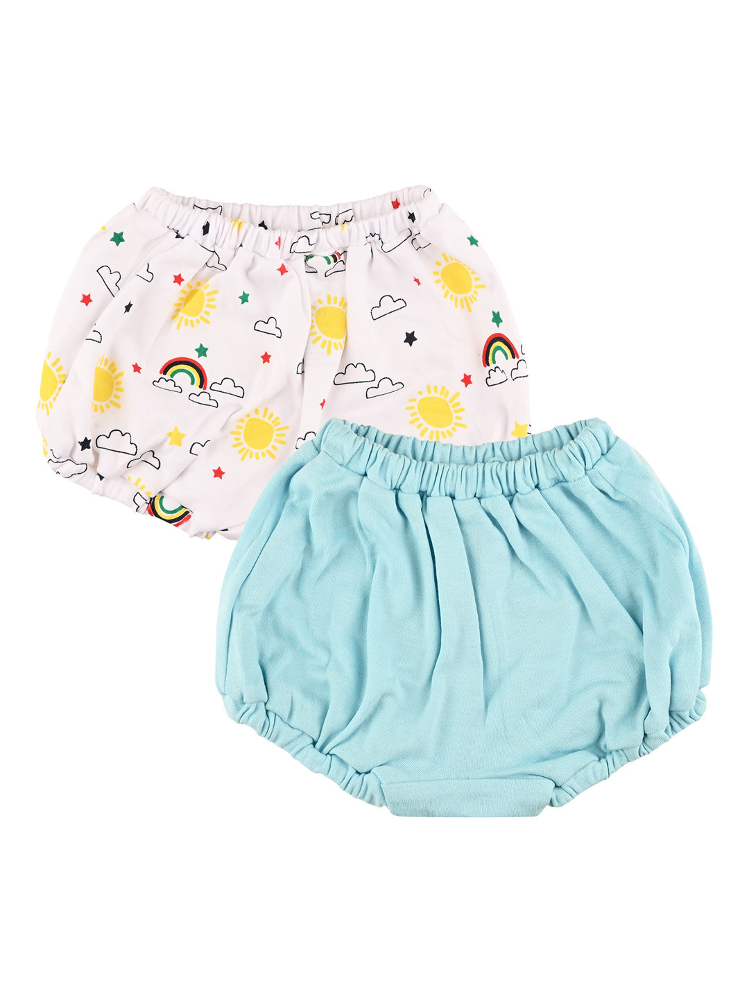 Nuluv Girls Pack of 2 Assorted Pure Cotton Basic Briefs