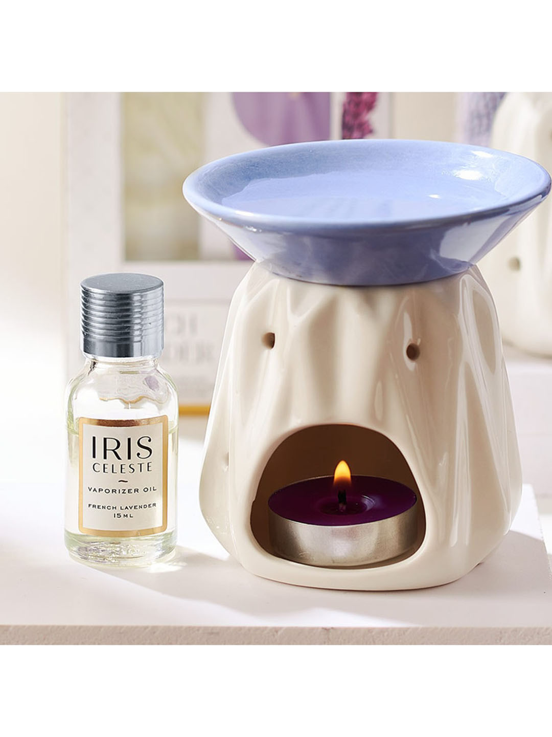 Iris Purple Solid Ceramic Fragrance Vaporizer