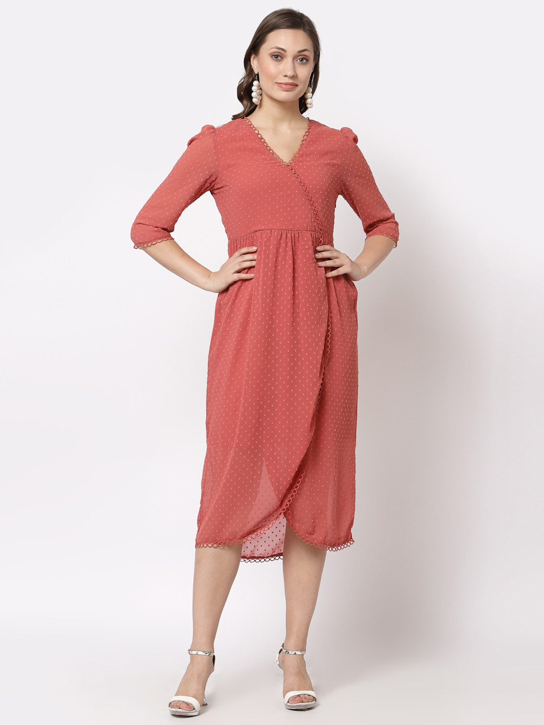 Gipsy Pink Satin Midi Dress