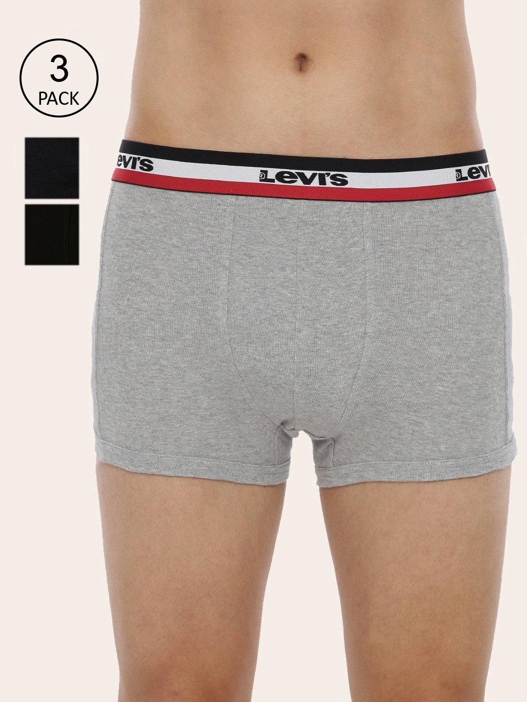 Levis Pack of 2 Smartskin Technology Cotton Trunks with Tag Free Comfort #003A