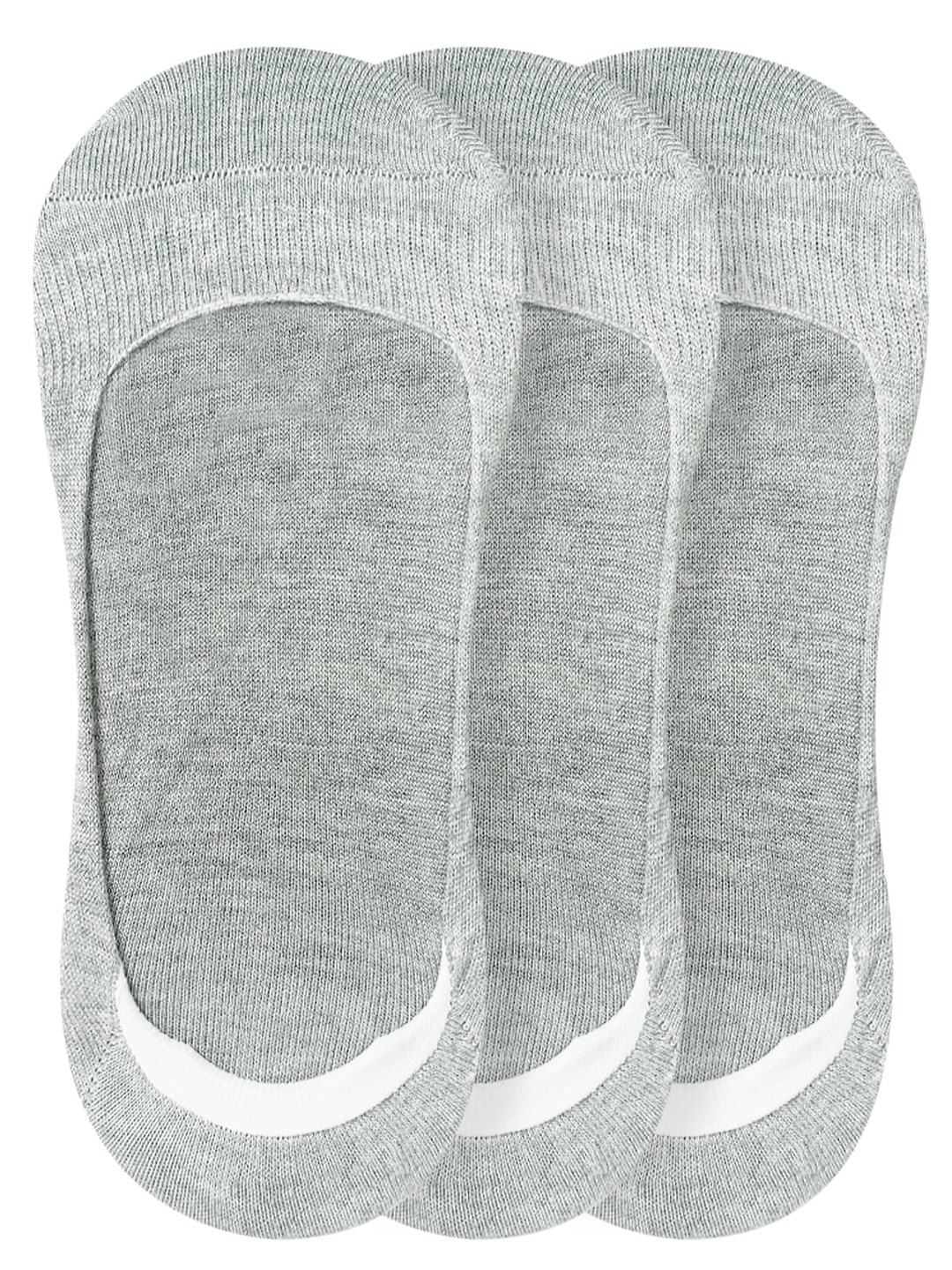 Heelium Women Grey Pack Of 3 Odour Free Breathable Low Cut Bamboo No Show Socks