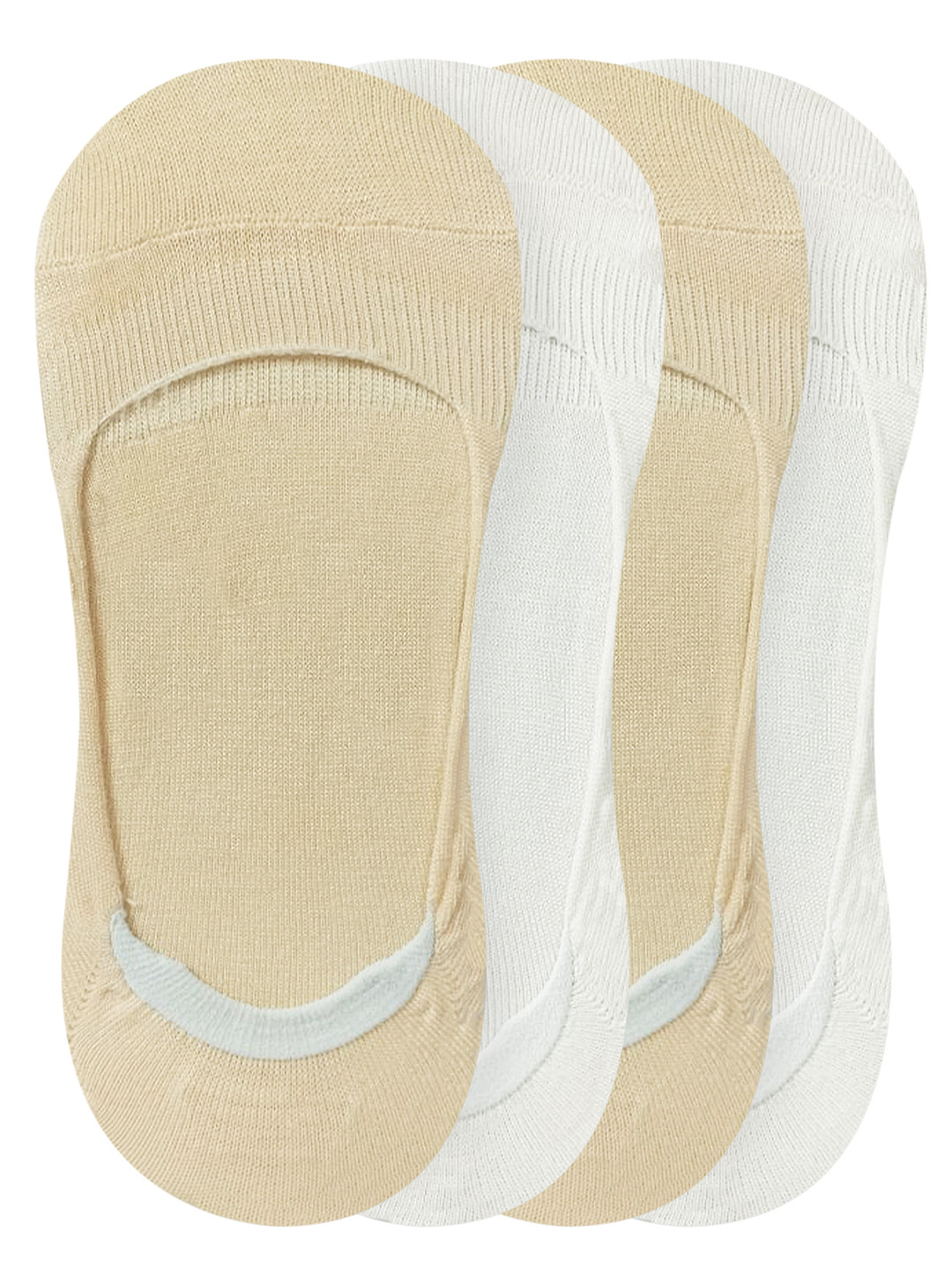 Heelium Women Pack Of 4 Odour Free Breathable Low Cut Bamboo Shoe-Liners