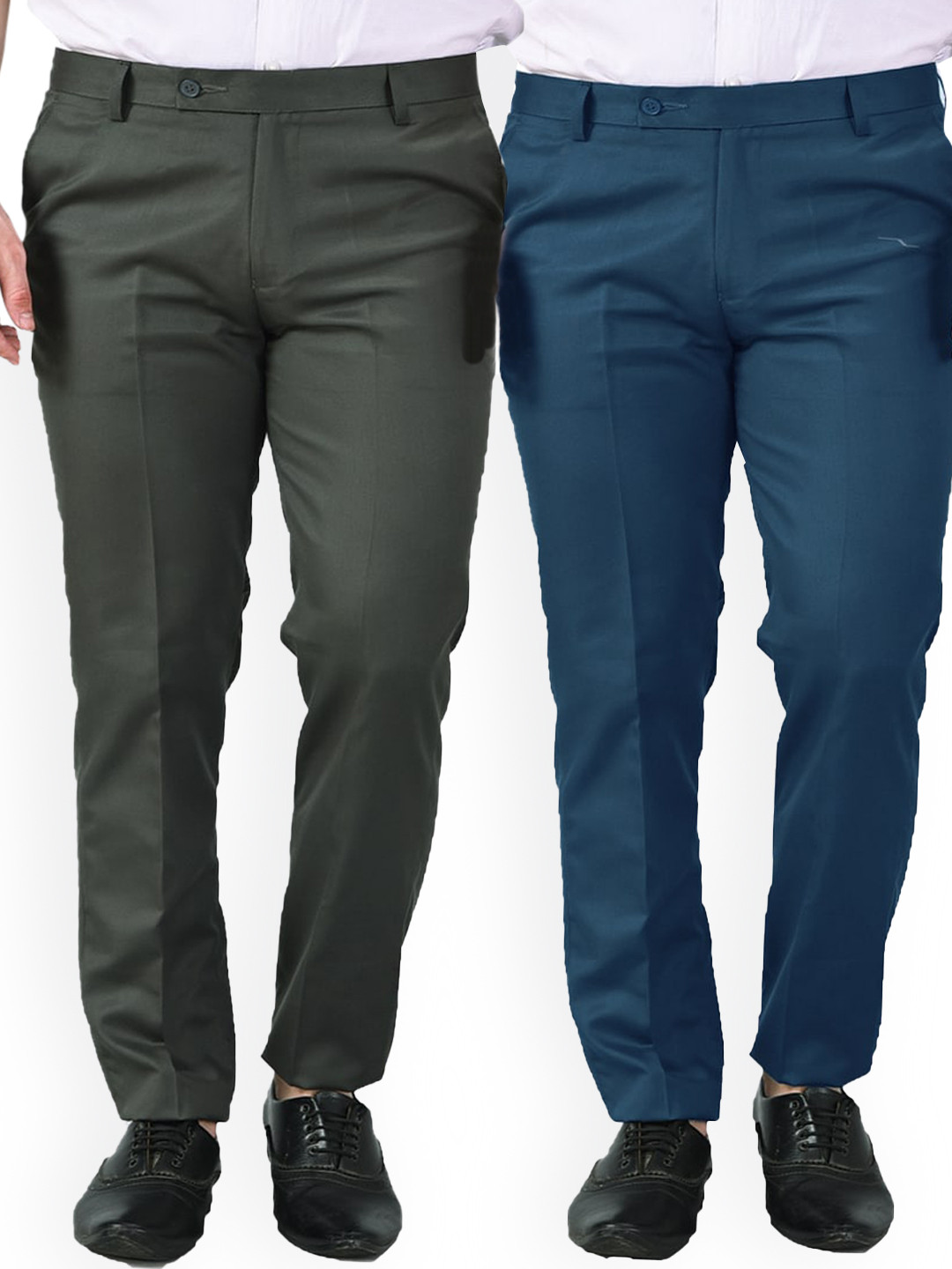 AD & AV Men Multicoloured Classic Easy Wash Chinos Trousers