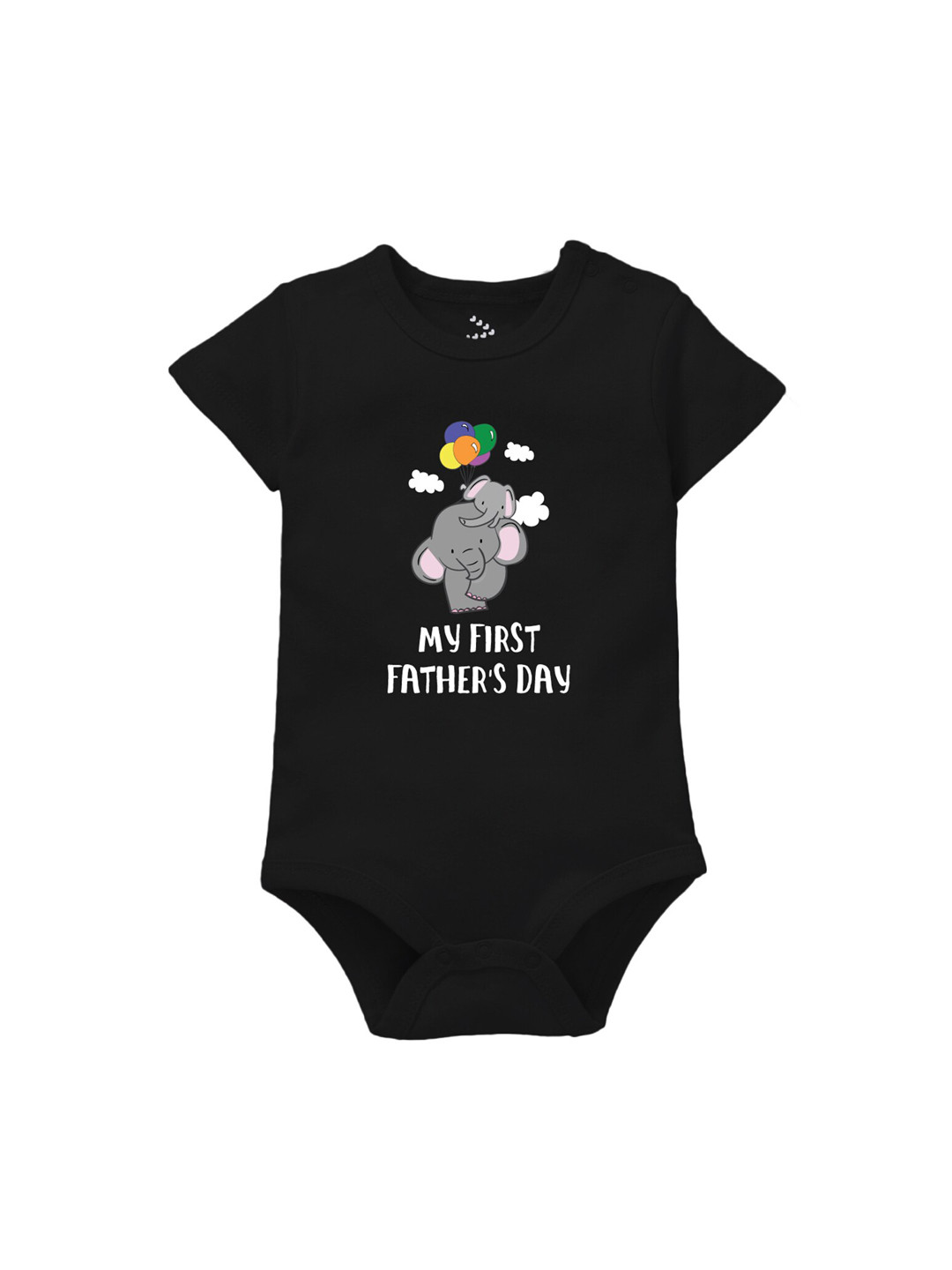 Zeezeezoo Infant Kids Black First Fathers Day Print Bodysuit