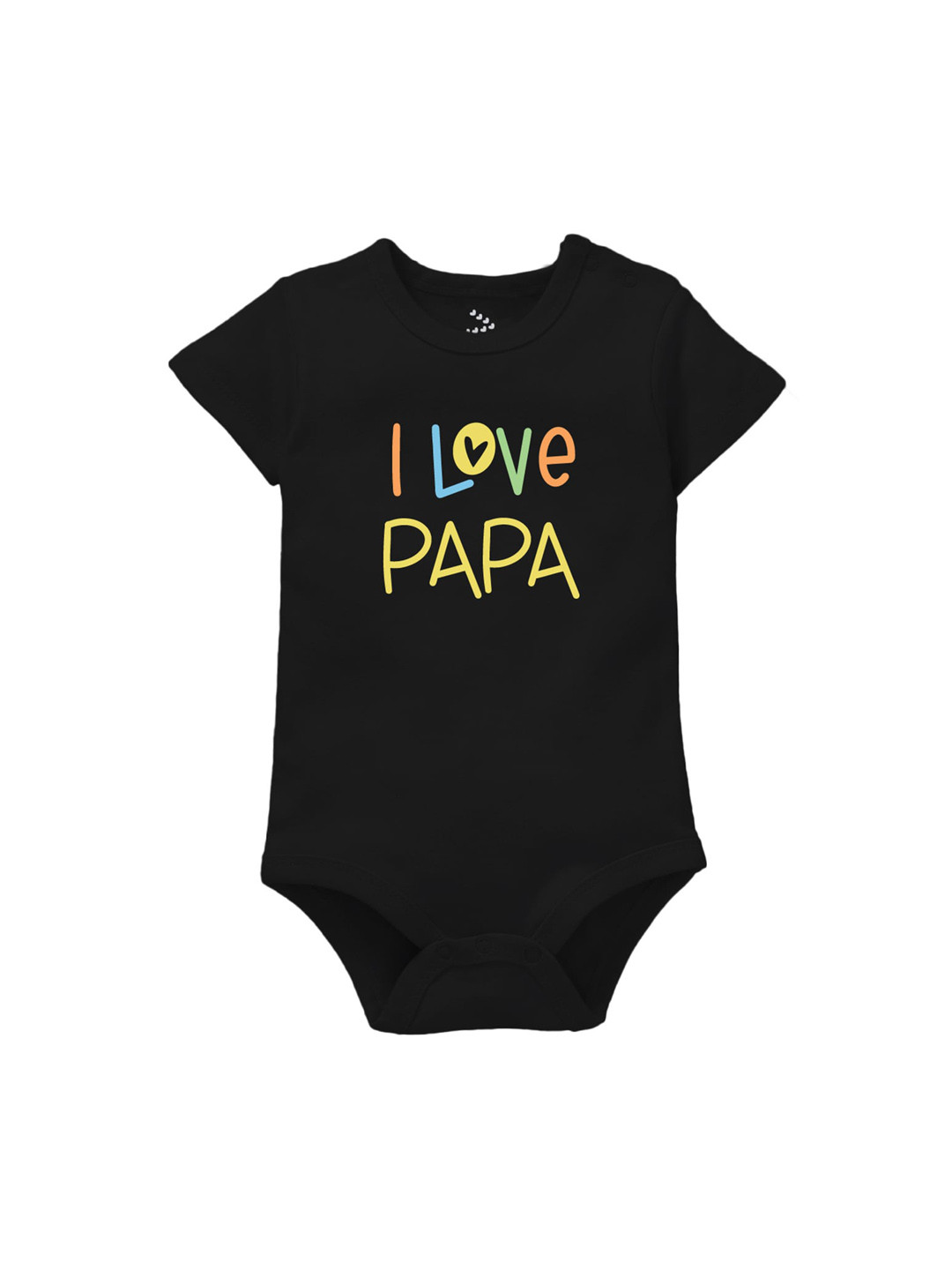 Zeezeezoo Infant Black I love papa Printed Cotton Bodysuit
