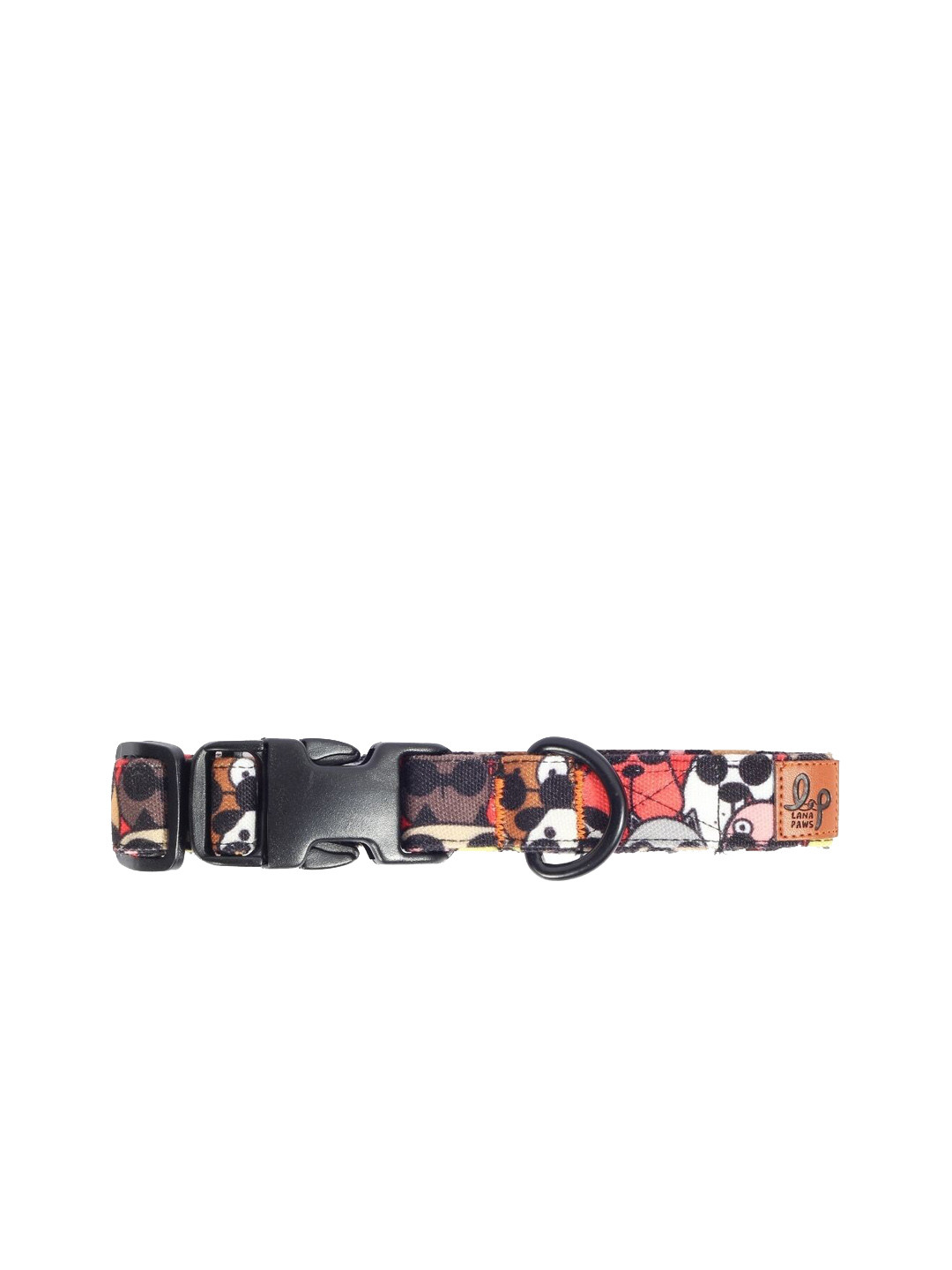 LANA PAWS Unisex Black Printed Dog Collar