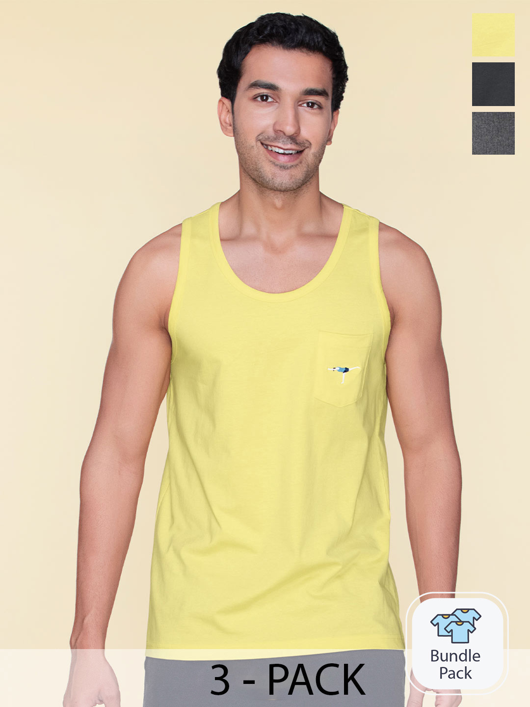 XYXX Men Pack Of 2 High Moisture Absorbing Workout Vest with Anti-bacterial Silver Finish