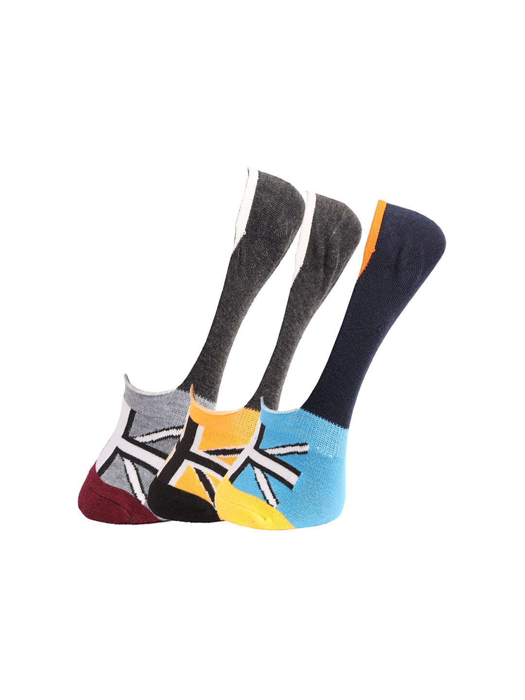 Dollar Socks Men Pack of 3 Assorted No Show Socks