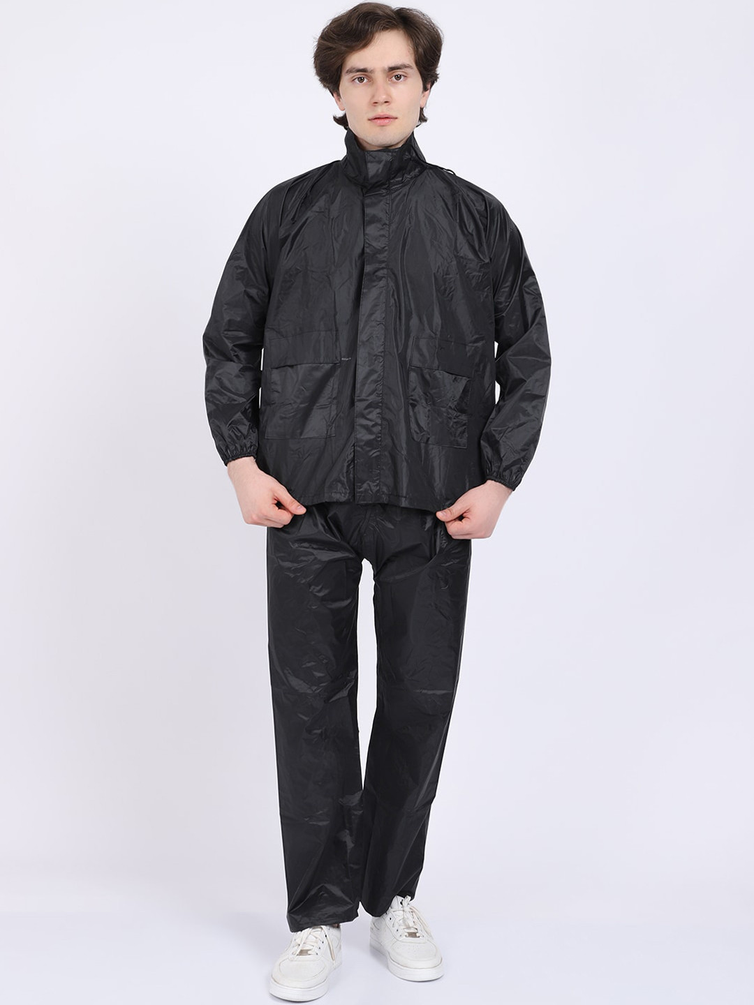ELLIS Men Black Solid Hooded Rain Suit