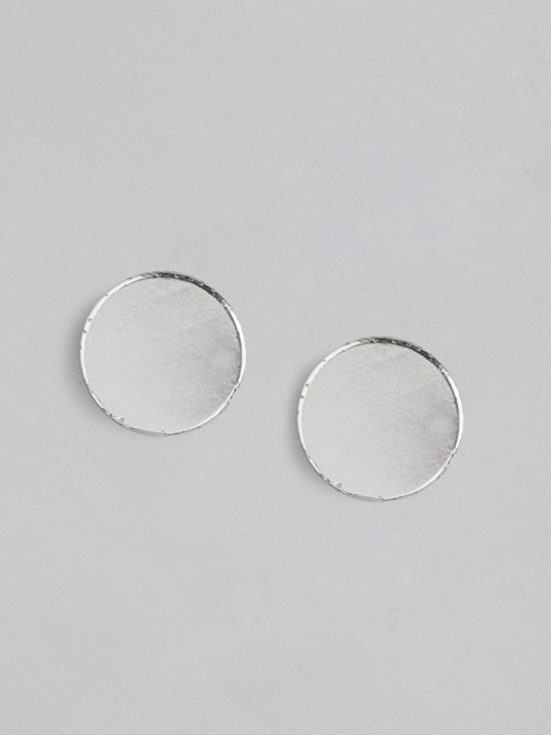 Forever New Silver-Plated Circular Studs Earrings
