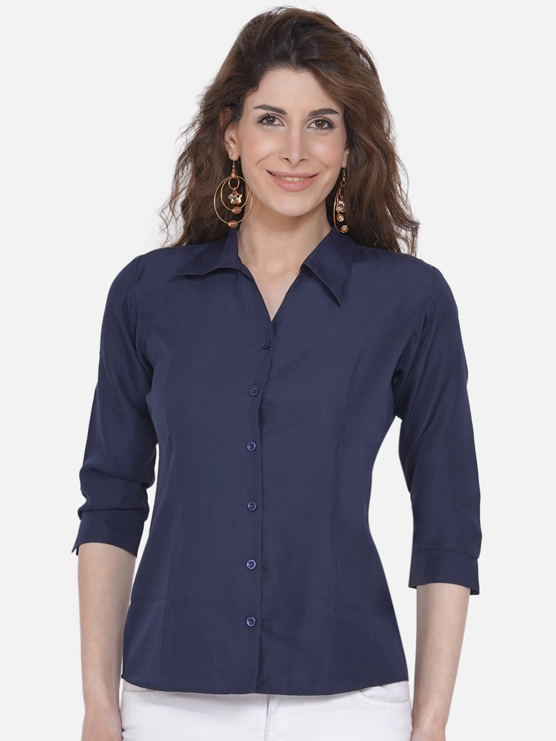 Akshatani Women Blue Casual Shirt