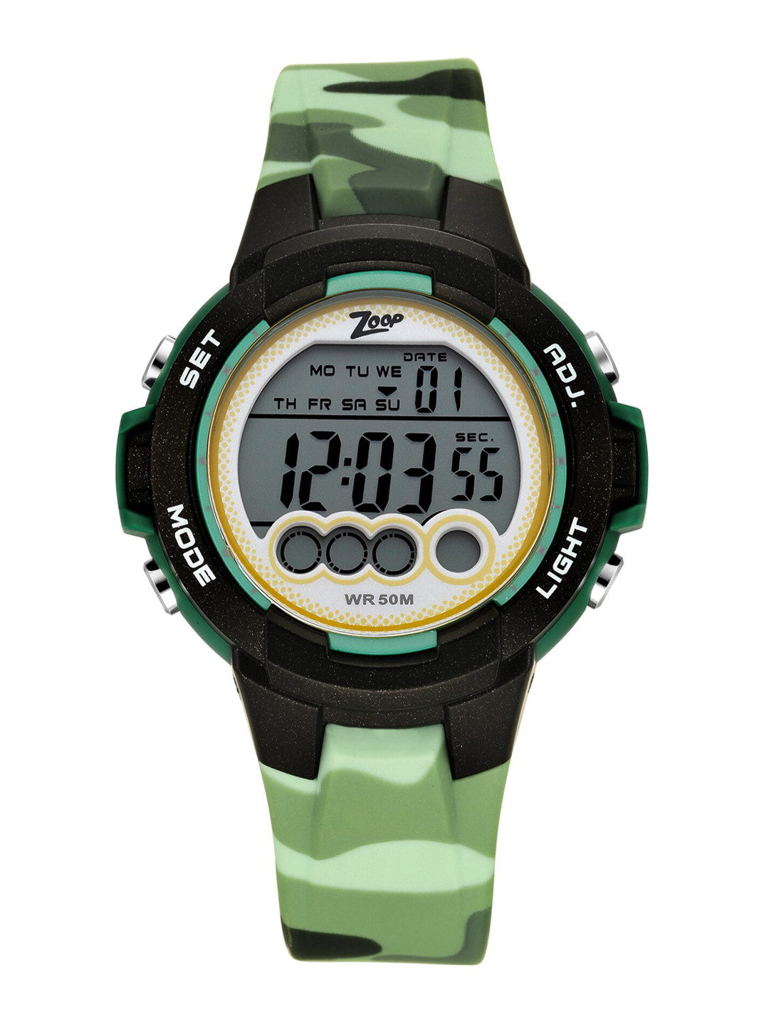 ZOOP from TITAN Boys Green Printed Dial & Green Straps Digital Watch 16019PP01