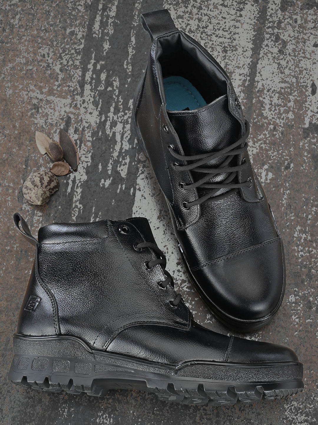 Eego Italy Black Lightweight Genuine Leather Regular Boots