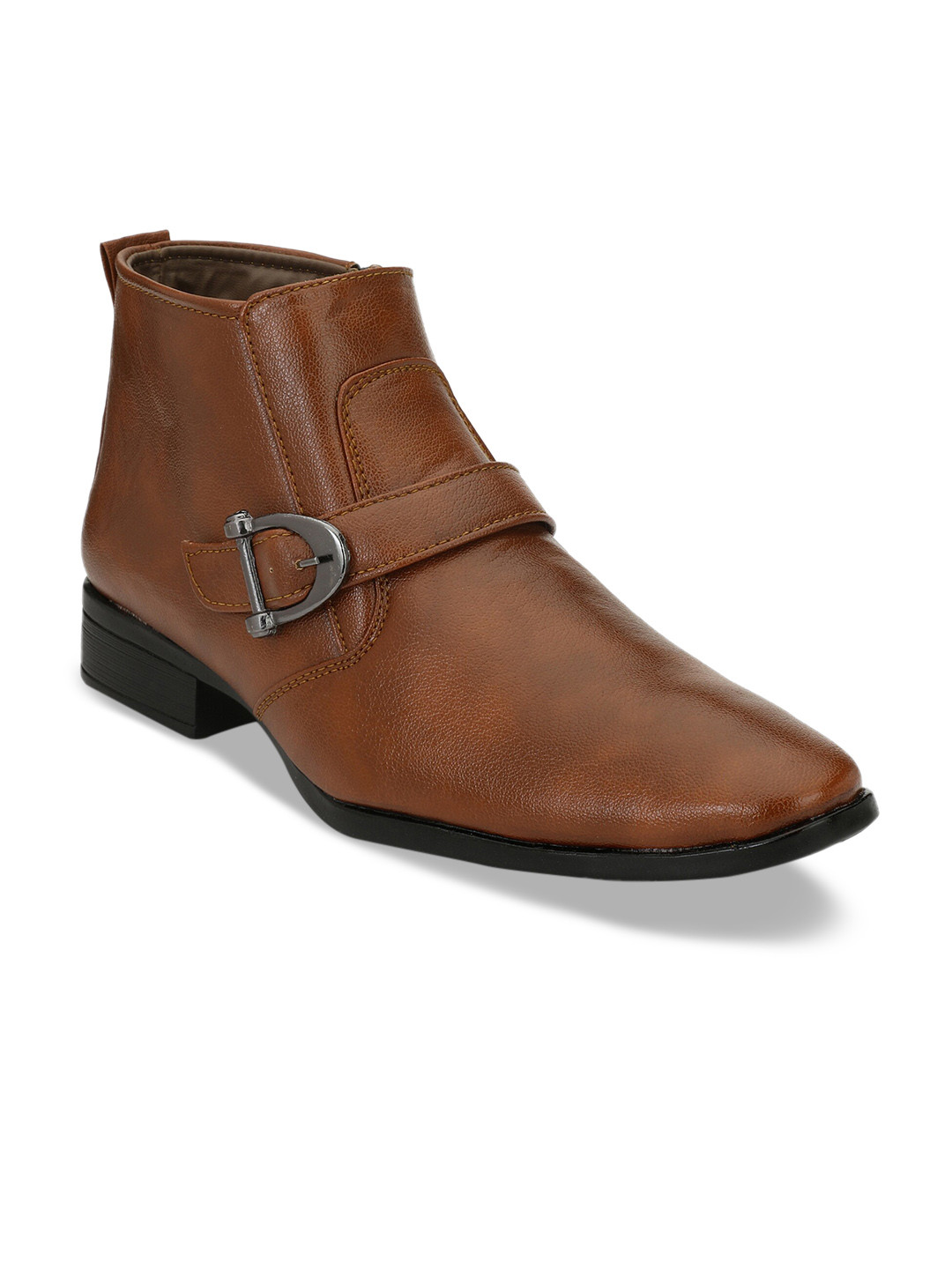 Eego Italy Men Tan Ankle Length Boots