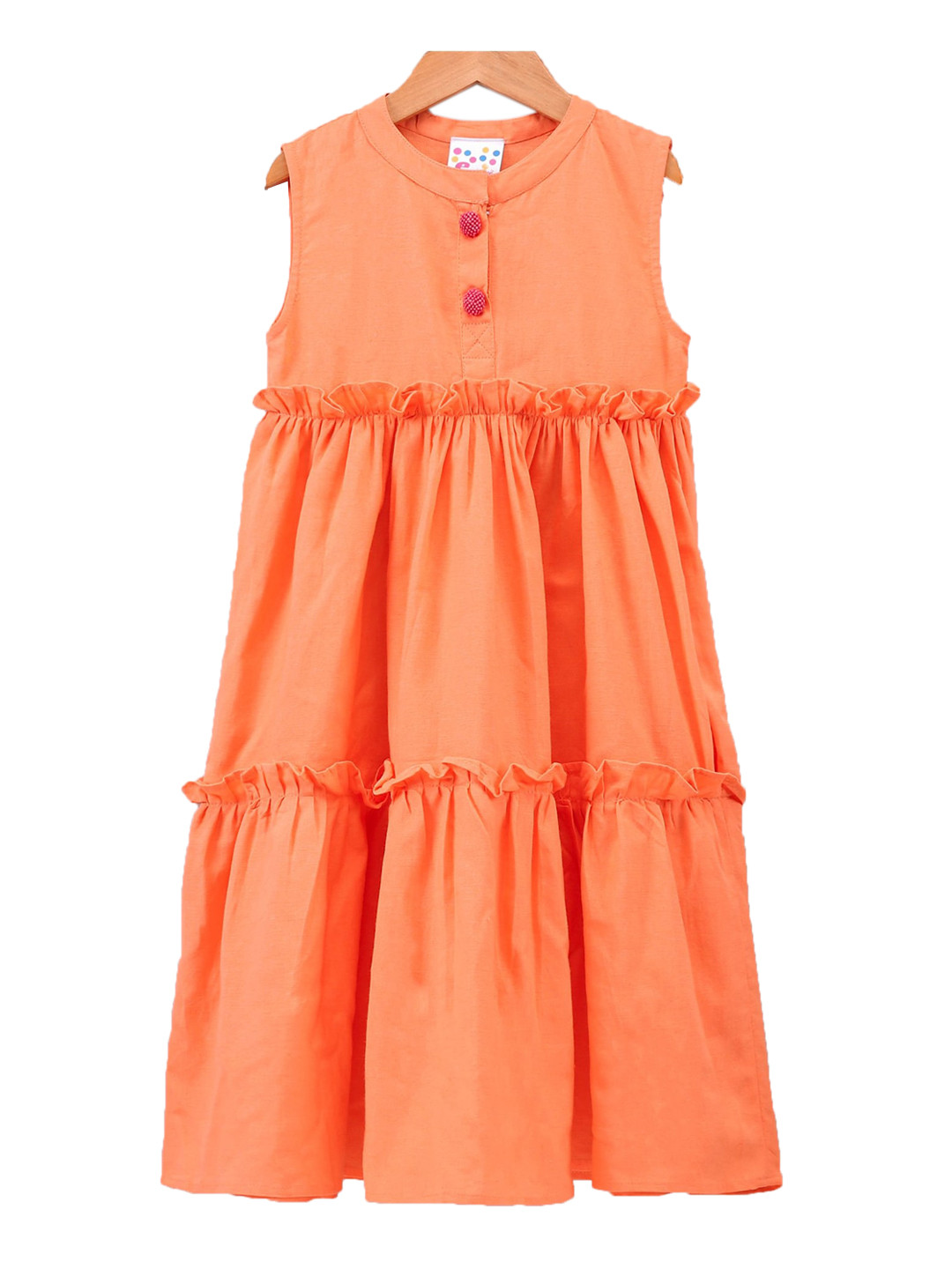 Eimoie Orange Maxi Dress