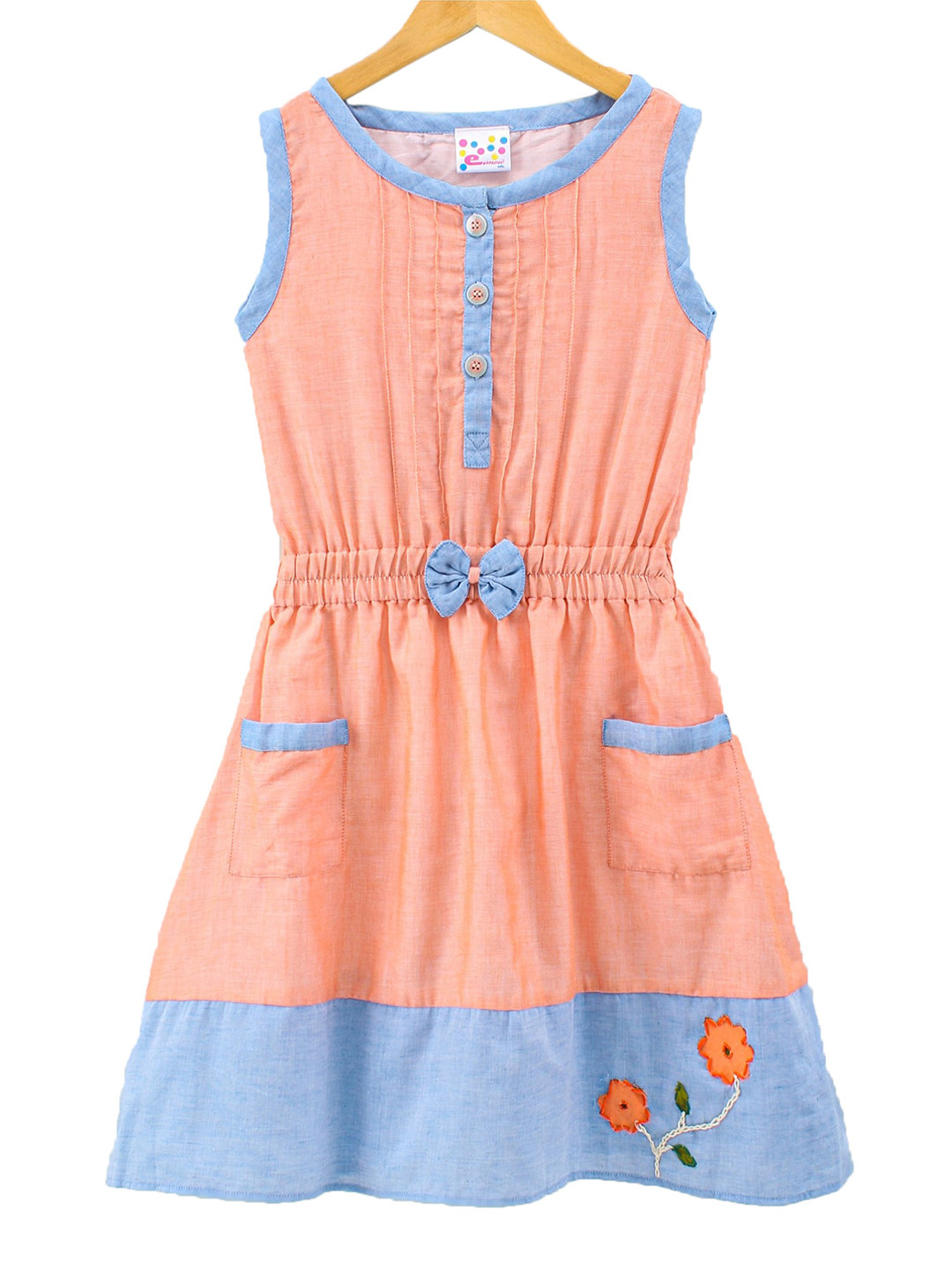 Eimoie Peach-Coloured Dress