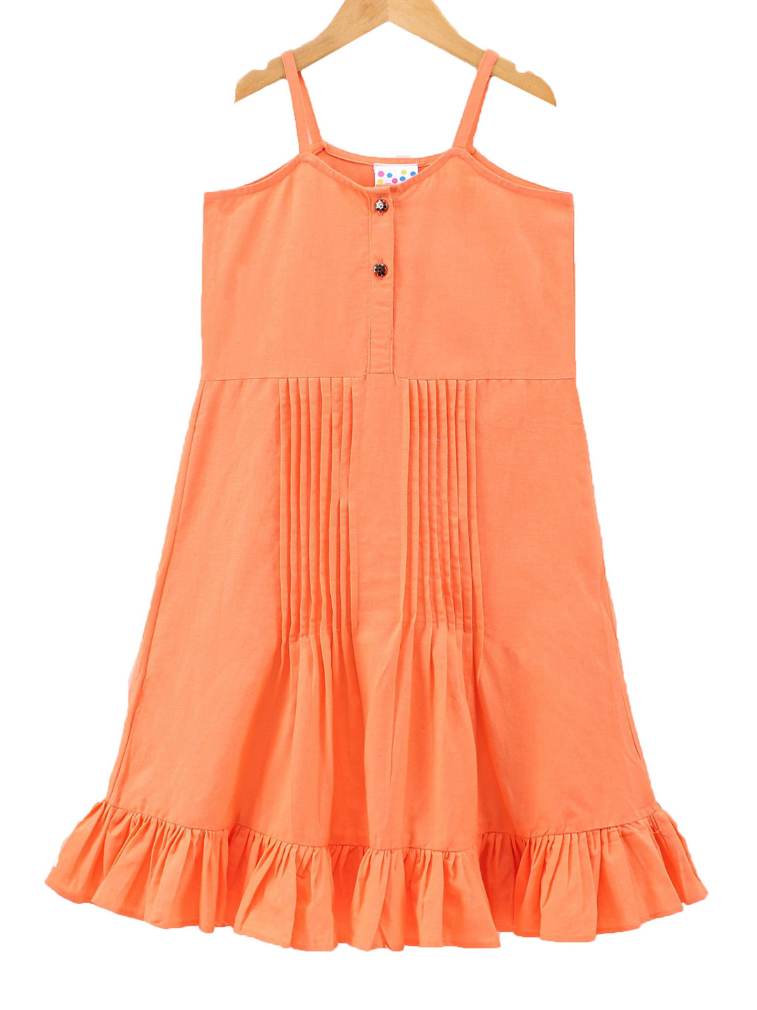 Eimoie Orange A-Line Maxi Dress