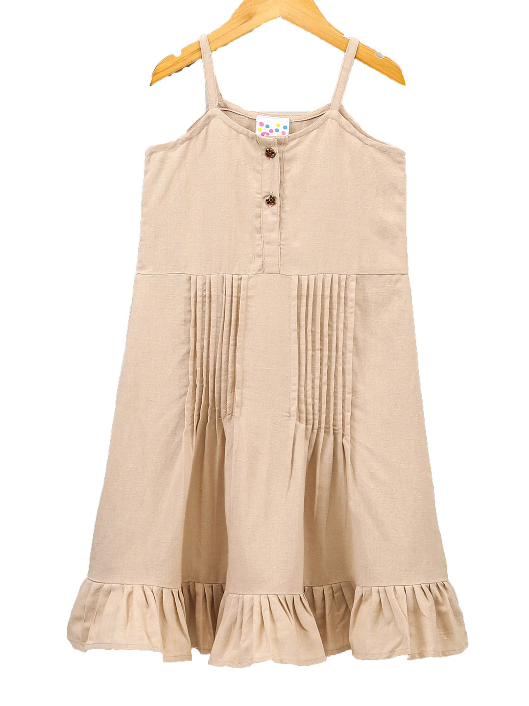 Eimoie Beige A-Line Dress