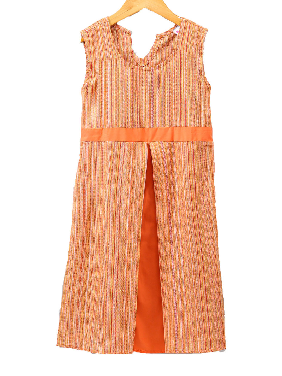 Eimoie Orange A-Line Dress