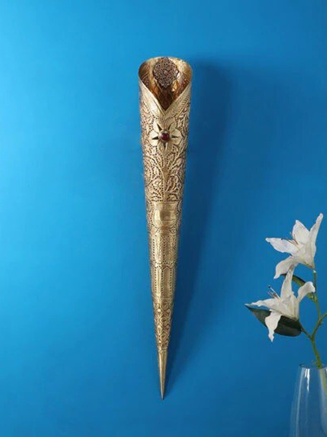 Fos Lighting Gold-Toned Big Torch Wall Sconce