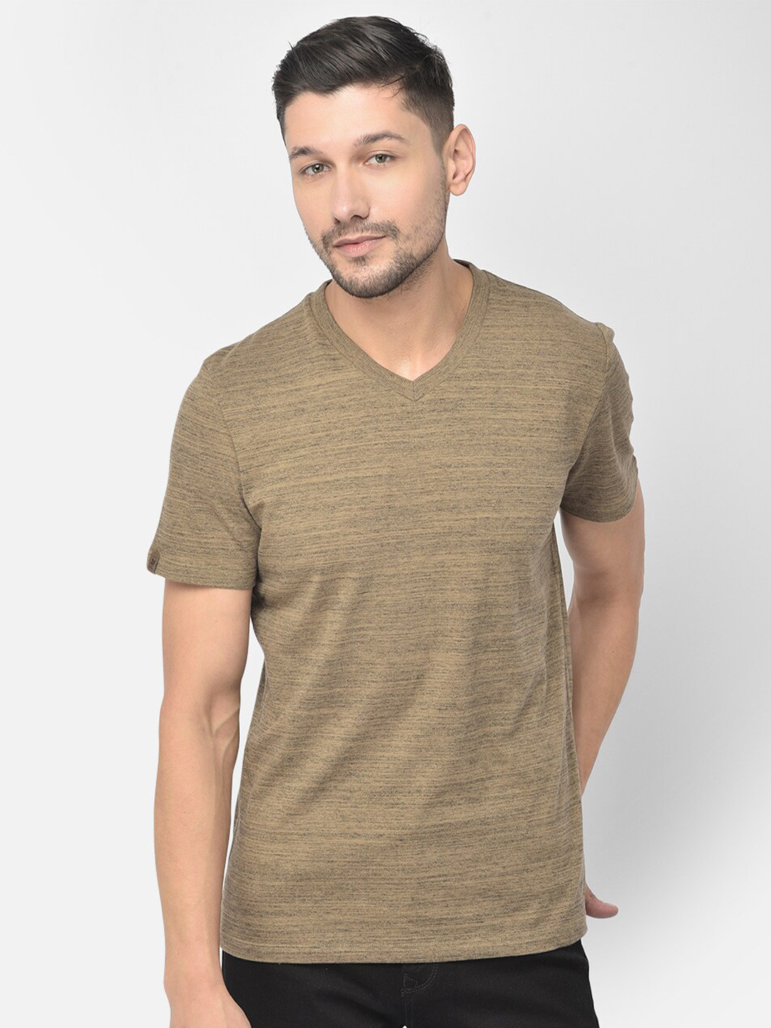 Woodland Men Brown T-shirt