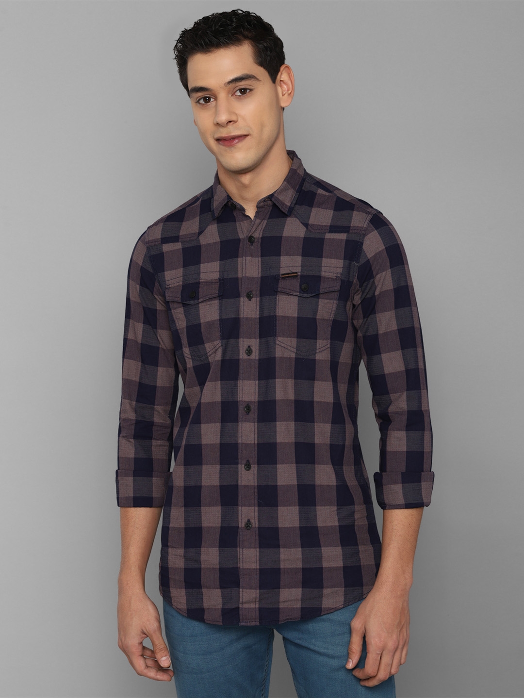 Allen solly hot sale purple shirt