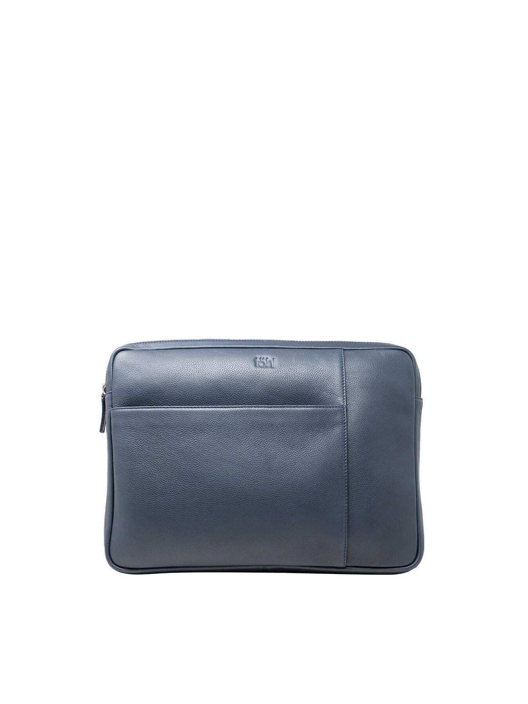 tohl Unisex Navy Blue Leather 13 Inch Laptop Sleeve