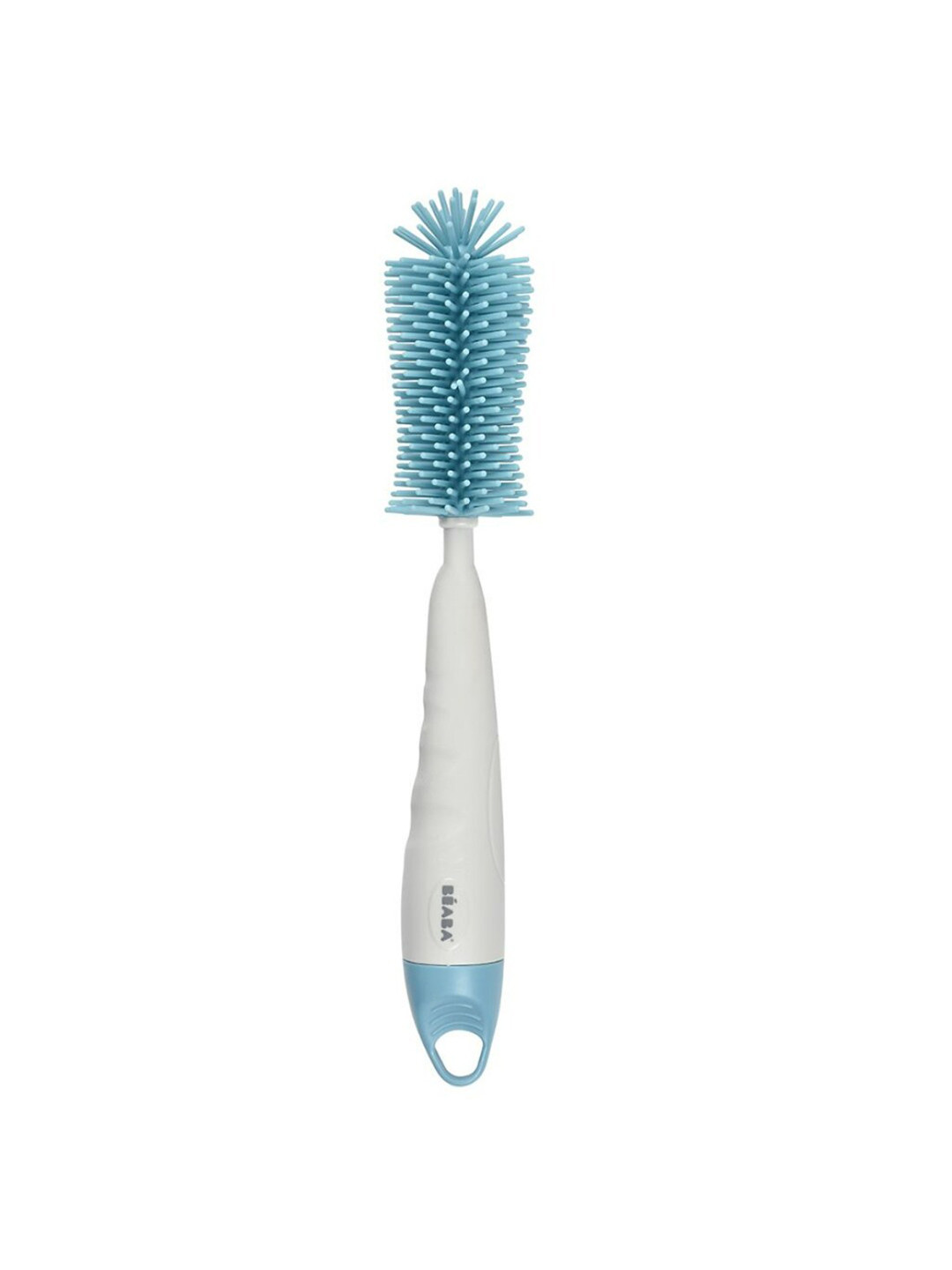 BEABA Blue & White 2 In 1 Silicone Bottle Brush