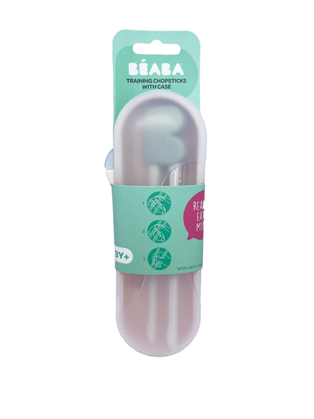 BEABA Kids Transparent 3-In-1 Learning Chopsticks
