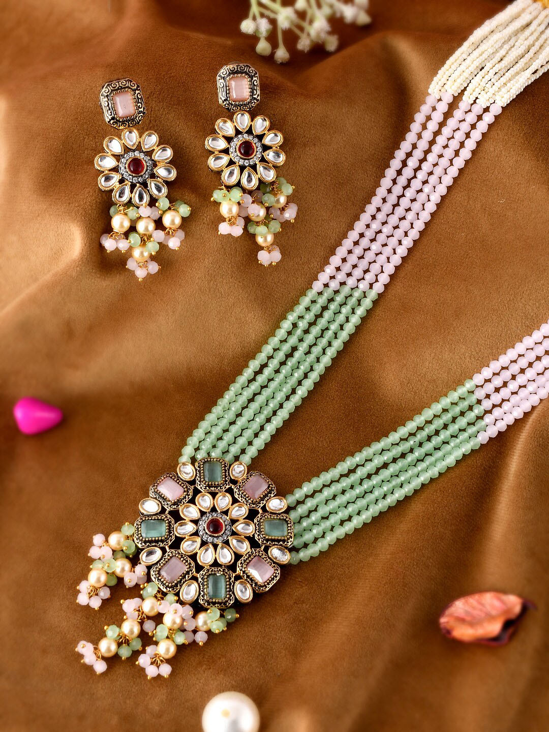 Silvermerc Designs Women Gold Jewellery Set