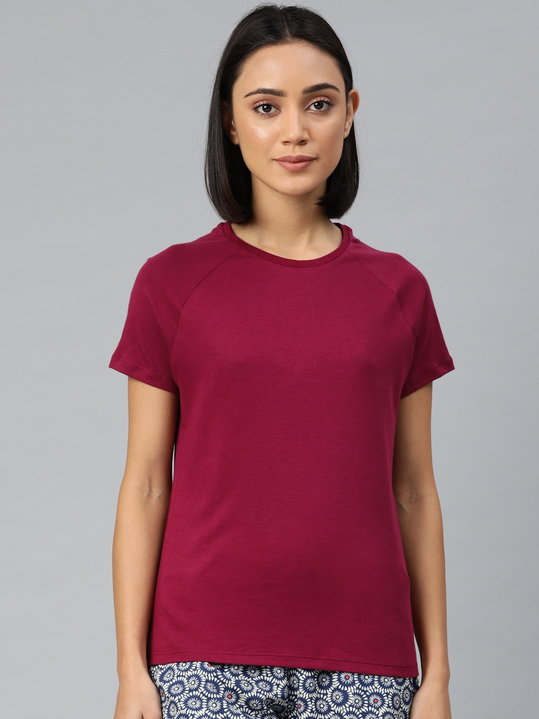 Van Heusen Rhododendron Round Neck Short Sleeves Lounge T-Shirt